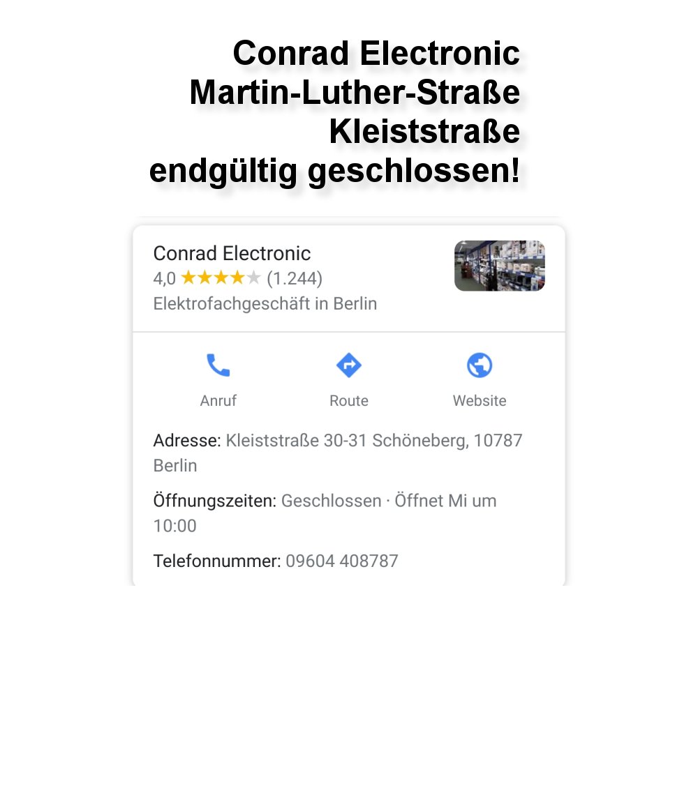 City West verarmt: nun ist auch Conrad Electronic geschlossen