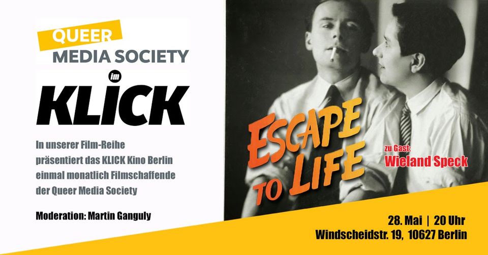 Klick-Kino an der Windscheidstraße präsentiert Filmschaffende: diesmal Wieland Speck und den Film ESCAPE TO LIFE – DIE ERIKA UND KLAUS MANN STORY 🗺